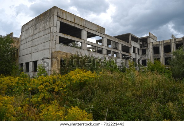 Abandoned Soviet School Building Construction Siteabandoned Stock Photo ...