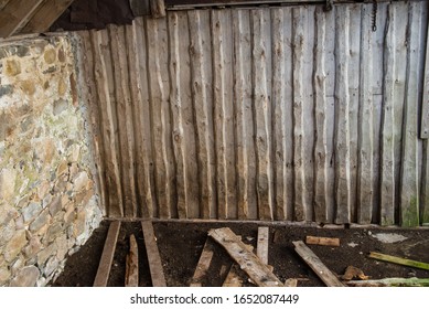 Abandoned Stable In A Derelict Croft House In Scotland