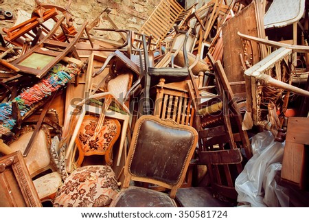 Similar – Image, Stock Photo Colorful junk and home textiles with Lübeck hats in the summer sunshine at the market and bazaar in Adapazari in the province of Sakarya in Turkey
