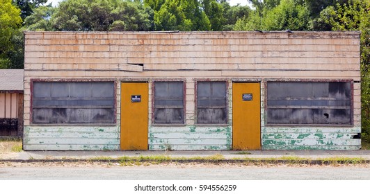 Abandoned Storefront In Rural America,