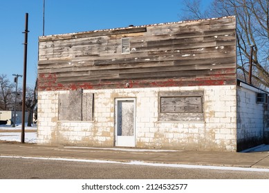 Abandoned Storefront In Small Midwest Town.