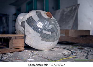 Abandoned Textile Factory Broken Disco Ball Light