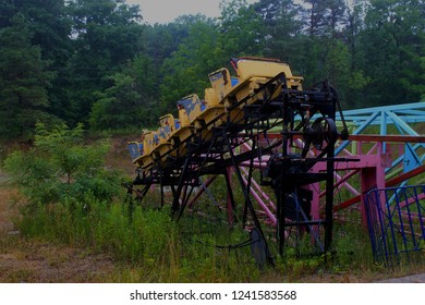 Abandoned Theme Park Roller Coaster Car