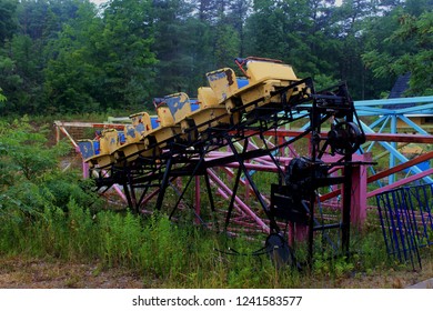 Abandoned Theme Park Roller Coaster Car