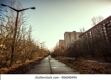 Abandoned Town Pripyat In Chernobyl's Area Ukraine