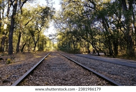An abandoned train track in Folsom of Sacramento, California
