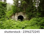 Abandoned train tunnel from Great Northern Railway, near Stevens Pass, WA