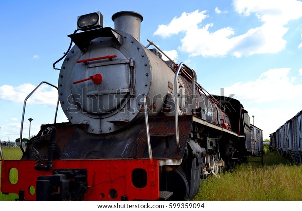 Abandoned trains at\
Lichtenburg, South\
Africa