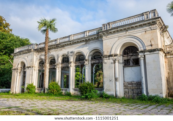 Abandoned urban\
train station in Sokhumi,\
Abkhazia