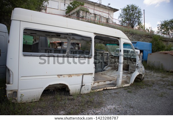 Abandoned Van Without Doors Windows Car Stock Photo Edit