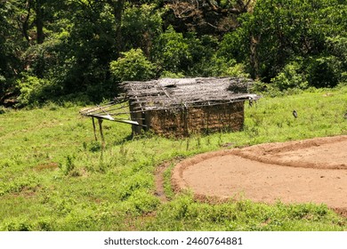 Abandoned village cottage near a paddy field - Powered by Shutterstock