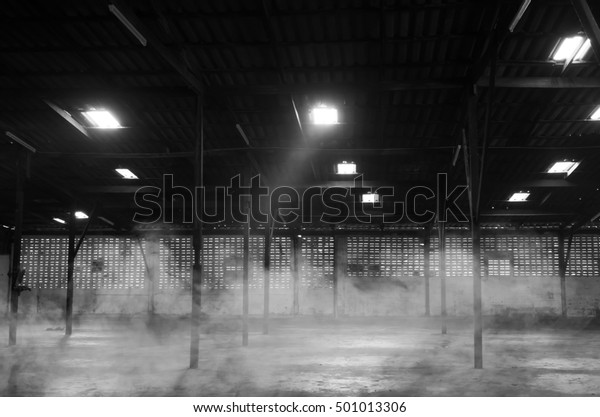 Abandoned Warehouse Black White Image Noise Stock Photo (Edit Now ...