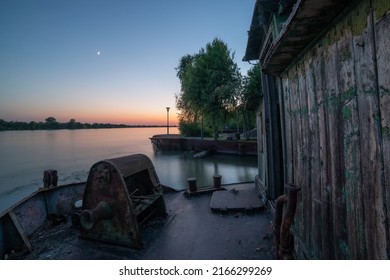 Abandoned wooden ship in Danube Delta, Dobrogea, Romania