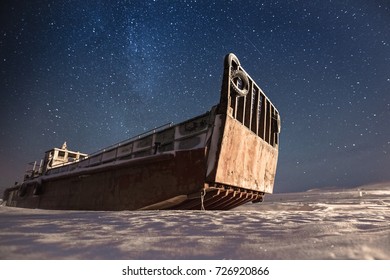 Abandoned WWII Landing Craft, Near Hamlet Of Resolute Bay, Nunavut, Canada, 2017