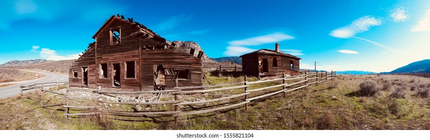 Abandonned Farm House From Late 1800’s In South Okanagan, British Columbia