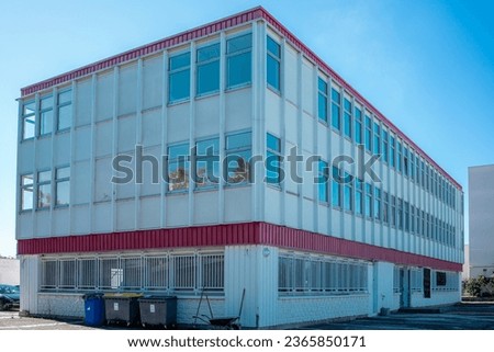 abandonned office building under blue sky
