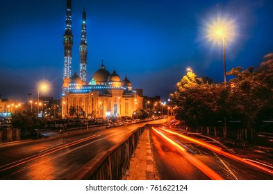 Abbassia Bridge, Cairo, Egypt - Al Noor Mosque