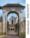 Abbaye de Pontigny, archway at the entrance to the Cistercian abbey in Burgundy, France