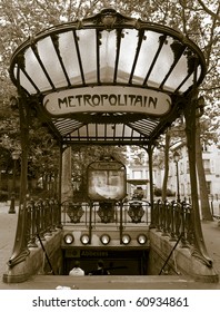 Abbesses underground station in Paris
