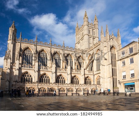 The Abbey Church of Saint Peter and Saint Paul, Bath, commonly known as Bath Abbey, Somerset England UK Europe