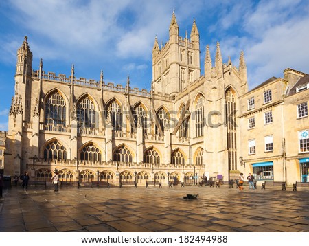 The Abbey Church of Saint Peter and Saint Paul, Bath, commonly known as Bath Abbey, Somerset England UK Europe