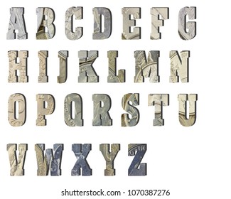 Abc Alphabet Worlds Silver Coins Stock Photo 1070387276 | Shutterstock