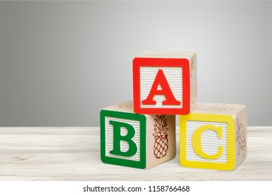 ABC Blocks on desk