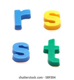 ABC Fridge Magnets - Letters R, S And T Mix And Match To Make Your Own Words