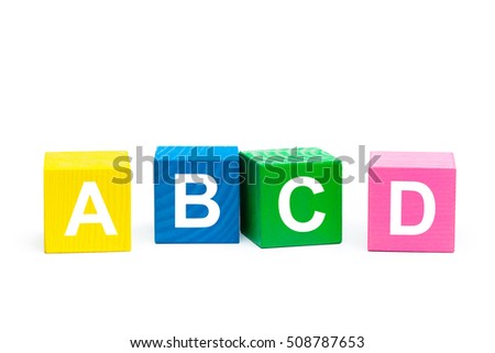 ABCD Concept with wooden block
