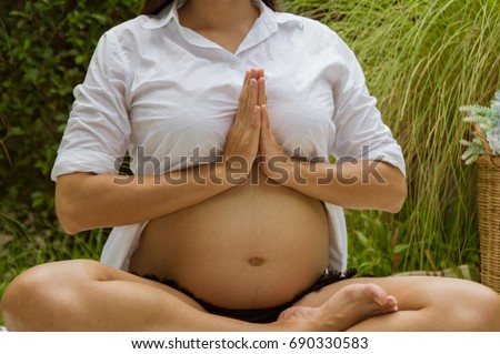 Abdominal women are taking care of their health with yoga. Stock photo © 