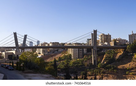 Abdoun Bridge Side View In Amman Jordan