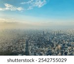 Abeno Harukas, Osaka, Japan. The view from the tallest building in western Japan.sunset.
