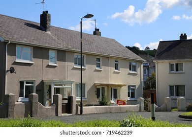 Aberaeron, Ceredigion, Wales, UK. 19 September 2017. Local Authority Housing.