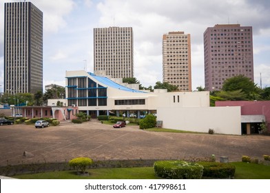 Abidjan downtown stock image. Ivory Coast (Côte d’Ivoire), April 2013. Adibjan stock image.