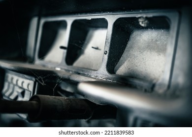 Abondoned Ol Car Dashboard Close Up Vlew