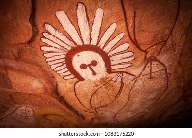 Aboriginal cave paintings in the Kimberley, Western Australia. 