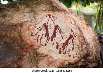 Aboriginal hand painted rock art in Australia's Kimberley region