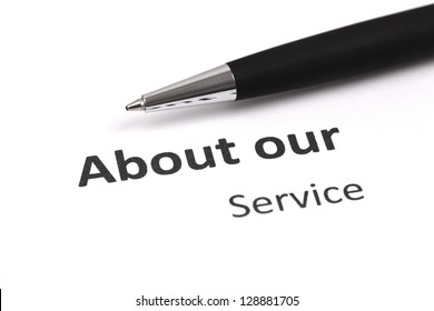 About Our Service With Pen