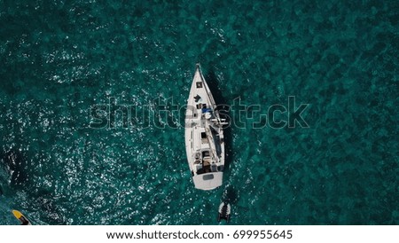 Similar – Foto Bild Luftbilddrohne Ansicht des alten Schiffbruch-Geisterschiffes