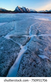 Abraham Lake At Sunrise 