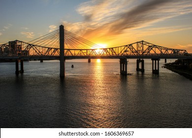 The Abraham Lincoln Bridge In Louisville, Kentucky.