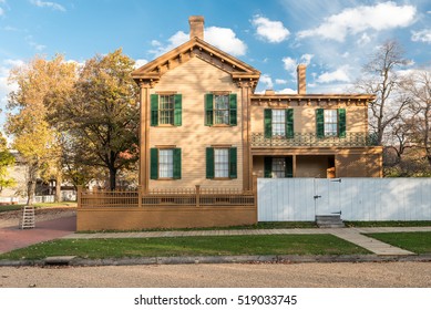 Abraham Lincoln House In Autumn In Springfield, Illinois