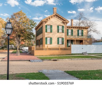 Abraham Lincoln House In Autumn In Springfield, Illinois