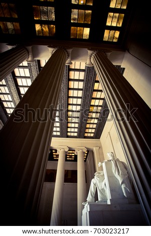 Abraham Lincoln memorial, Washington, DC, USA