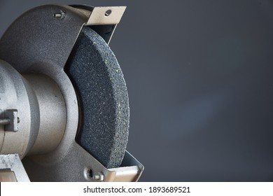 Abrasive emery for sharpening tools close up on gray background. - Powered by Shutterstock