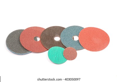 Abrasive Wheels On A White Background