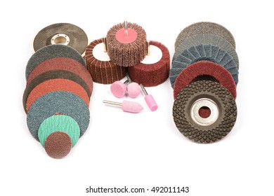 Abrasive Wheels On A White Background