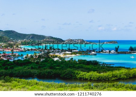 Absolutely stunning majestic view of Jolly Harbour, Antigua