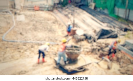 Absract Blurred Construction Zone