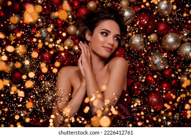 Absrtact artwork creative design photo with lady looking aside love perfect fairytale accessories newyear atmosphere